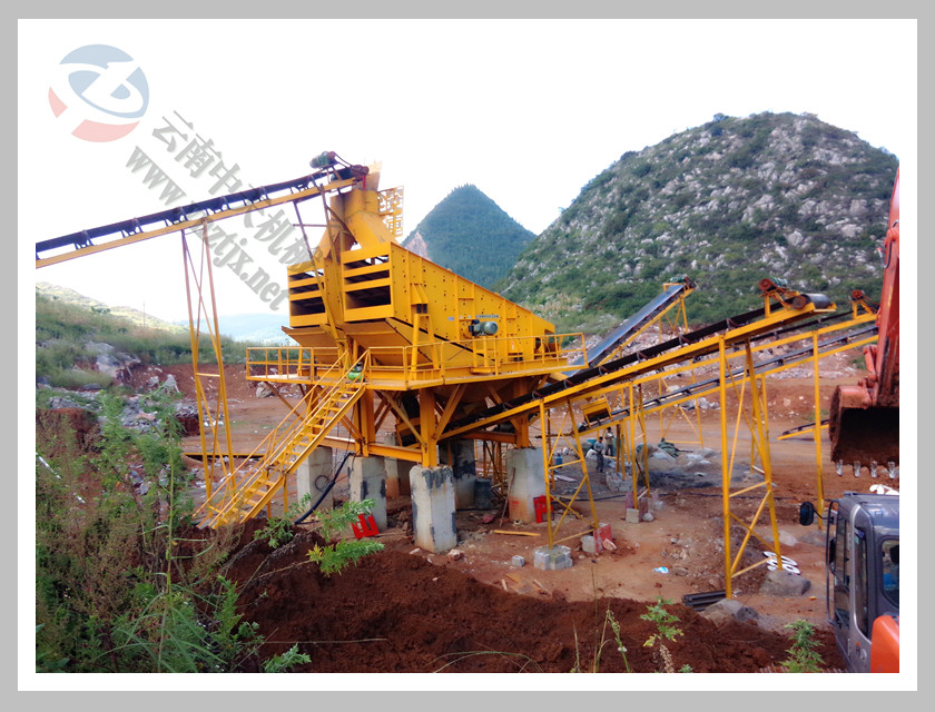 云南中天礦山機械設備制造,云南昆明鵝卵石、玄武巖、花崗巖、石灰巖鄂式破碎機,反擊式破碎機,二合一破碎機,制砂機,給料機,石料生產線,制砂生產線-日產2500-3500噸案例-圖片中心